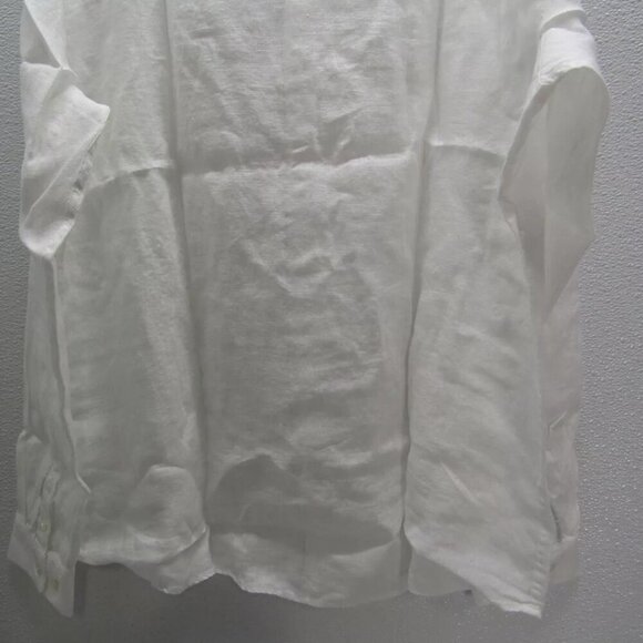 NEW MACKEENE Mens Fabiio Linen Button-Up Shirt Size 2XL White - Picture 11 of 12